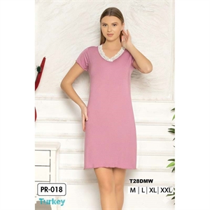 Koszula nocna damska 95% WISKOZA + 5% POLIESTER (M-2XL) - Turecki Produkt