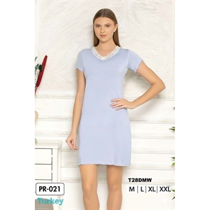 Koszula nocna damska 95% WISKOZA + 5% POLIESTER (M-2XL) - Turecki Produkt