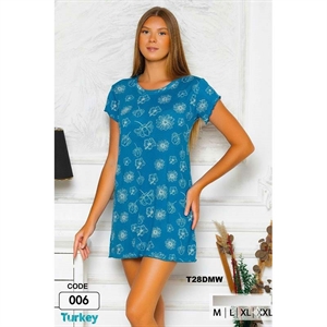 Koszula nocna damska 95% WISKOZA + 5% POLIESTER (M-2XL) - Turecki Produkt