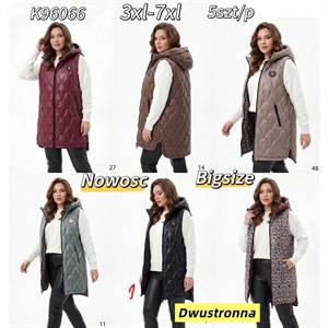 Kamizelka dwustronnna damska Big Size  3XL-7XL