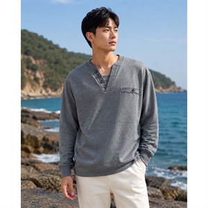Sweter męski z dekoltem w serek Big Size  4XL-7XL