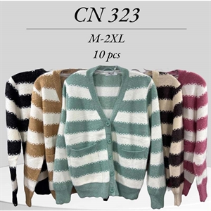 Sweter damski zapinany na guziki (M-2XL)