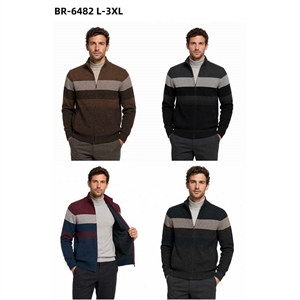 Sweter męski na suwak  L-3XL
