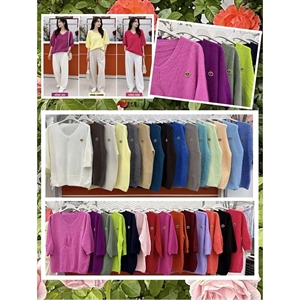 Sweter damski z dekoltem w serek