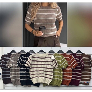 Sweter damski z krótkim rękawem