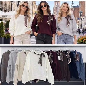 Sweter damski okrągły