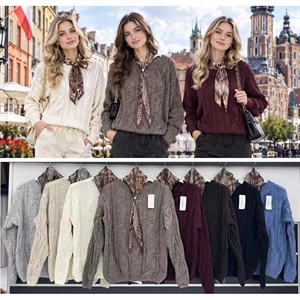 Sweter damski okrągły