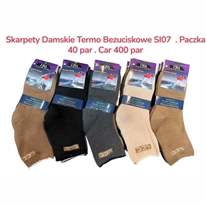 Skarpetki damskie termo bezuciskowe  35-38/39-42