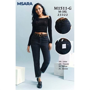 Jeansy damskie Msara  M-3XL