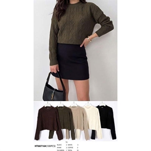 Sweter damski okrągły