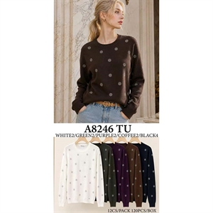 Sweter damski okrągły