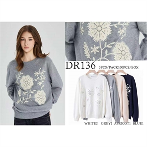Sweter damski okrągły