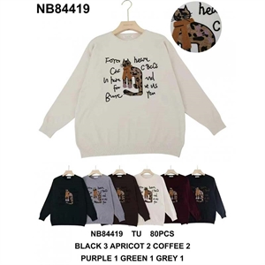 Sweter damski okrągły