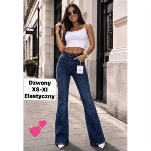 Jeansy dzwony damskie  XS-XL