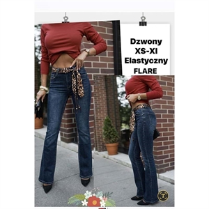 Jeansy dzwony damskie  XS-XL
