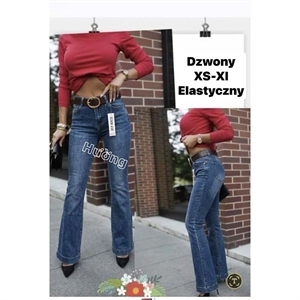 Jeansy dzwony damskie  XS-XL