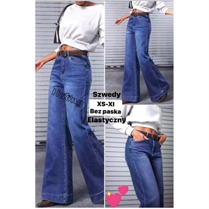 Jeansy szerokie nogawki  XS-XL