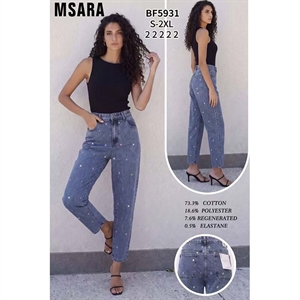 Jeansy damskie Msara  S-2XL
