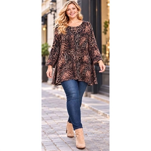 Tunika welurowa damska produkt Polski