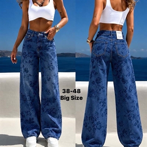 Jeansy szerokie nogawki Big Size  38-48