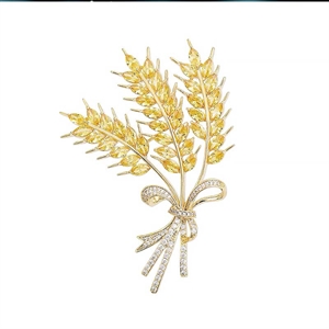 Broszka w kształcie kłosów ze wstążką  5,5x7cm