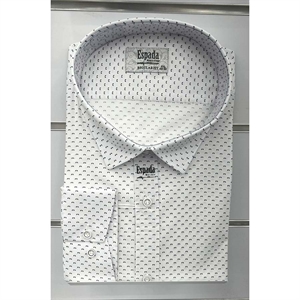 Koszula męska w delikatne wzorki krój regular produkt Turecki  3XL-6XL