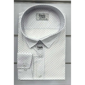 Koszula męska w delikatne wzorki krój regular produkt Turecki  3XL-6XL