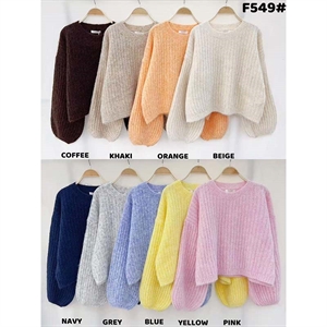 Sweter damski okrągły