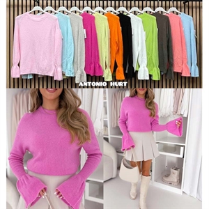 Sweter damski okrągły - Produkt Włoski