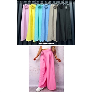 Spodnie damskie szerokie nogawki - Produkt Włoski