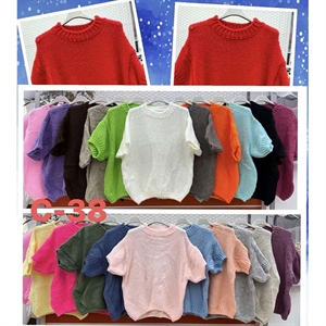 Sweter damski z krótkim rękawem - Produkt Włoski