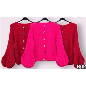 Sweter damski zapinany na guziki - Produkt Włoski