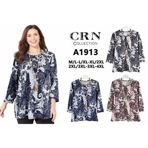 Bluzka damska z rękawem 3/4 (M/L-3XL/4XL)