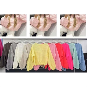 Sweter damski okrągły