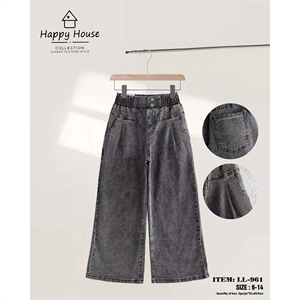 Jeansy szerokie nogawki  6-14 lat
