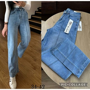 Jeansy szerokie nogawki  34-42