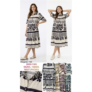Sukienka koszulowa damska Big Size  56/5XL-58/6XL
