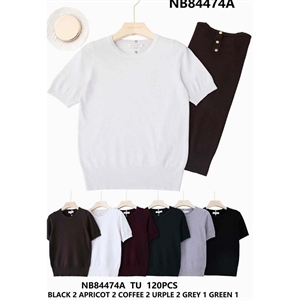 Sweter damski z krótkim rękawem