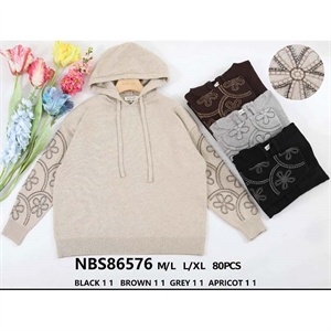 Sweter damski z kapturem  M/L-L/XL