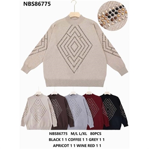 Sweter damski okrągły  M/L-L/XL