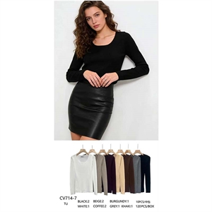 Sweter damski okrągły