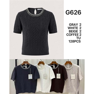 Sweter damski z krótkim rękawem