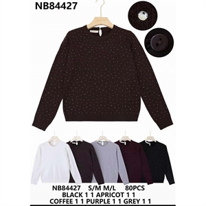Sweter damski okrągły  S/M-M/L