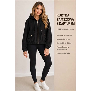Kurtka zamszowa z kapturem produkt Polski  M-2XL
