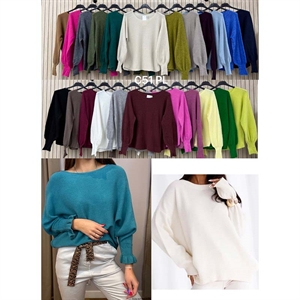 Sweter damski okrągły