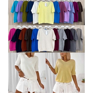 Sweter damski z krótkim rękawem