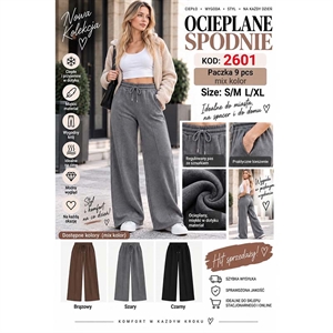 Spodnie szerokie nogawki ocieplane  S/M-L/XL