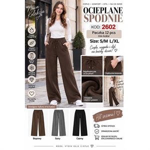 Spodnie szerokie nogawki ocieplane  S/M-L/XL