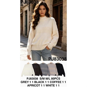 Sweter damski z golfem  S/M-M/L