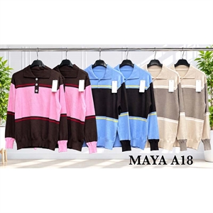 Sweter damski z dekoltem w serek